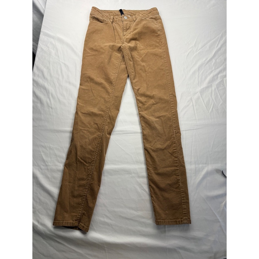 H&M Divided Camel Tan Corduroy Slim Straight Leg Pants Womens Size 4 US